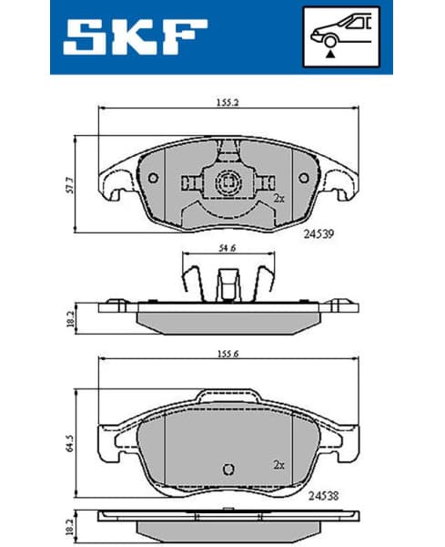 Brake Pad Set, disc brake VKBP80005