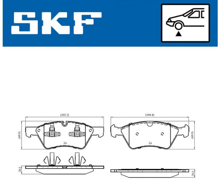 Brake pads front VKBP 80402