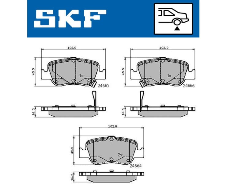 Brake pads rear VKBP 90191 A