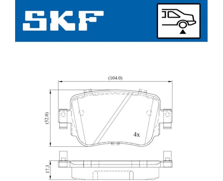 Brake pads rear VKBP 90129