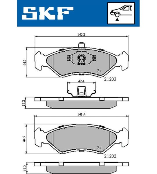 Brake Pad Set, disc brake VKBP80550