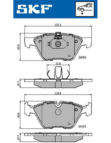 Brake pads front VKBP 80141