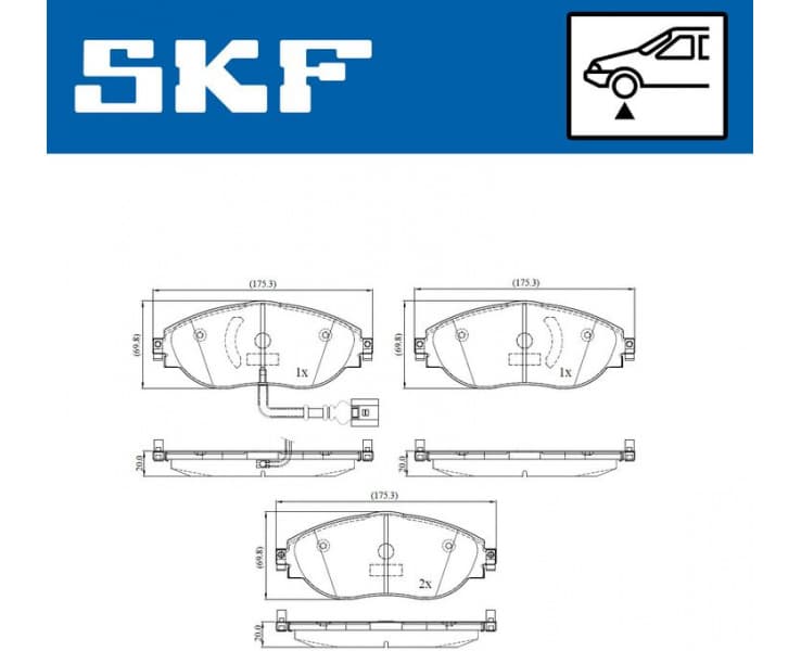 Brake pads front VKBP 80176 E