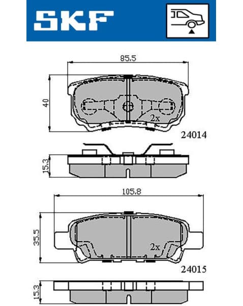Brake Pad Set, disc brake VKBP90416A