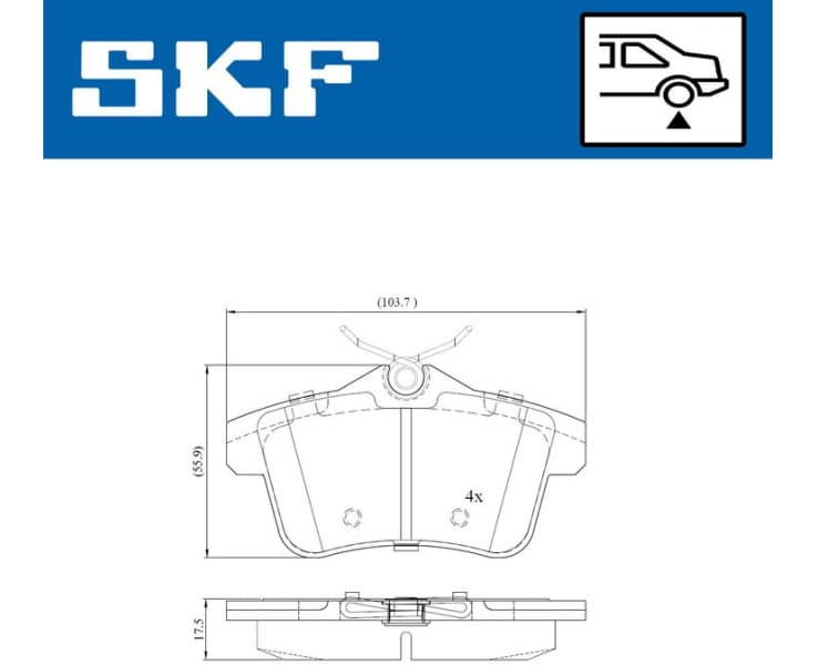Brake Pad Set, disc brake VKBP90030