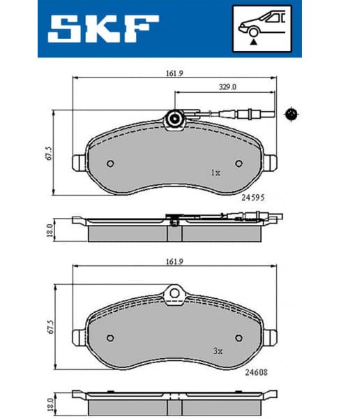 Brake Pad Set, disc brake VKBP80048E