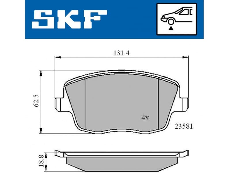 Brake Pad Set, disc brake VKBP80517