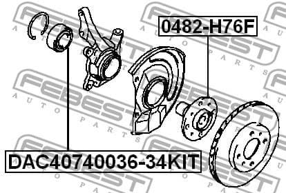 Wheel Bearing DAC40740036-34KIT - image 2