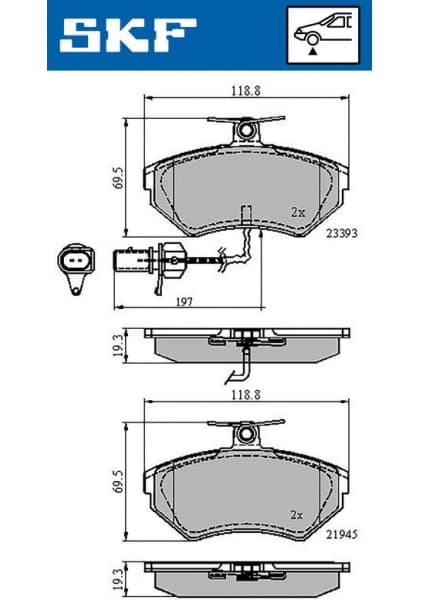 Brake Pad Set, disc brake VKBP80547E