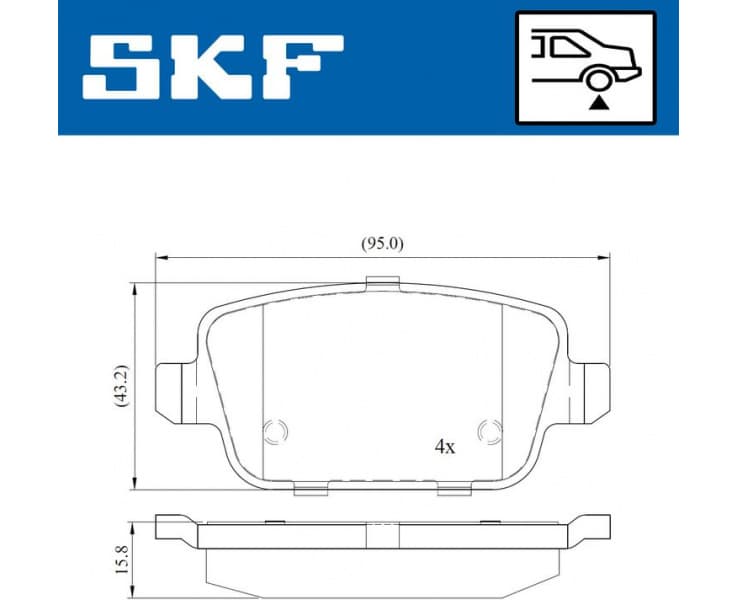 Brake pads rear VKBP 90072