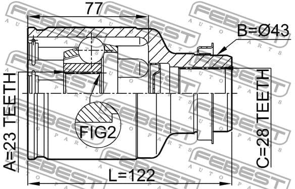 Joint Kit, drive shaft 0511-GEMTRH - image 2
