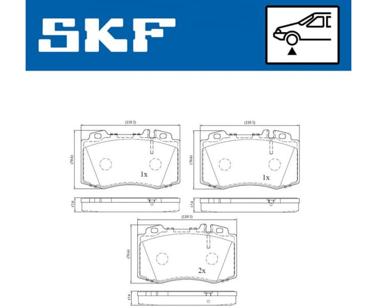Brake Pad Set, disc brake VKBP80198E