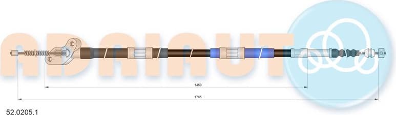 Cable Pull, parking brake 52.0205.1