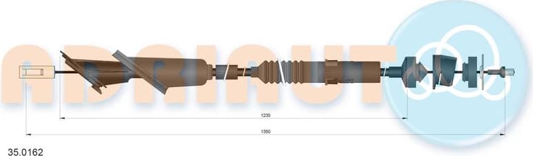 Cable Pull, clutch control 35.0162