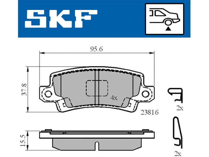 Brake Pad Set, disc brake VKBP90208A
