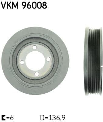 Belt Pulley, crankshaft VKM 96008 - image 2