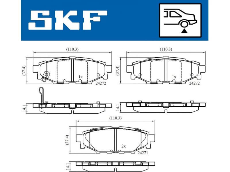 Brake pads rear VKBP 90357 A