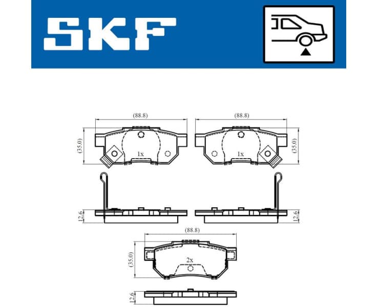 Brake Pad Set, disc brake VKBP90624A