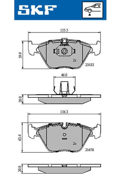 Brake Pad Set, disc brake VKBP80311