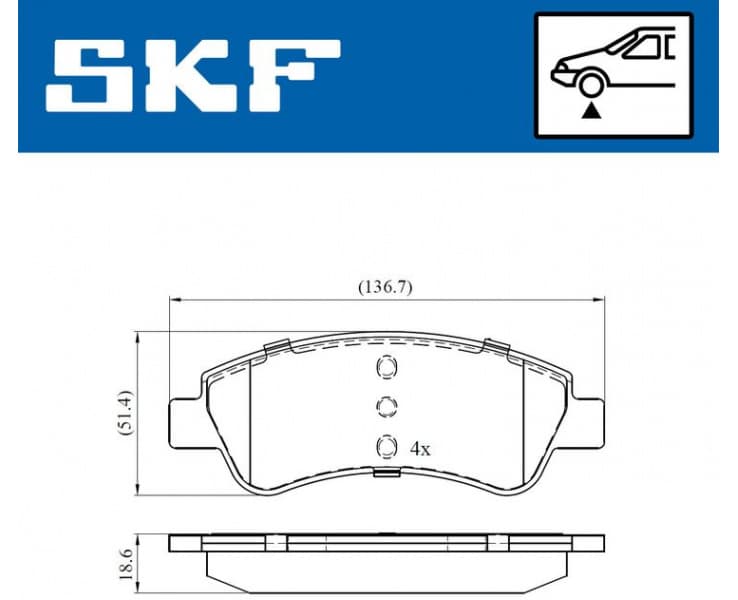 Brake Pad Set, disc brake VKBP80040
