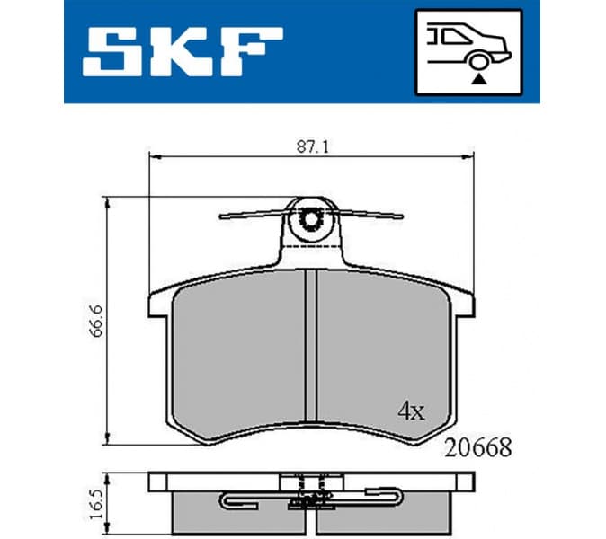 Brake Pad Set, disc brake VKBP90606