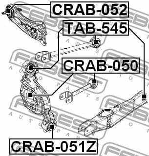 Mounting, control/trailing arm CRAB-051Z - image 2