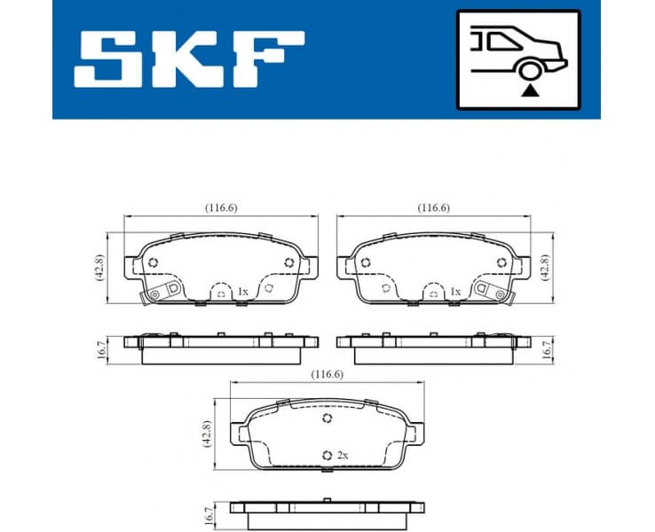 Brake pads rear VKBP 90033 A