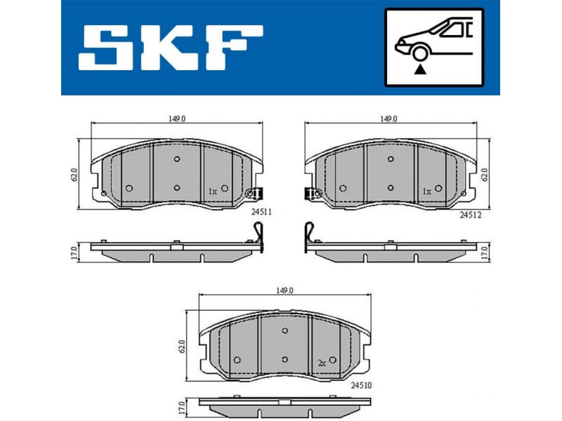 Brake pads front VKBP 80327 A