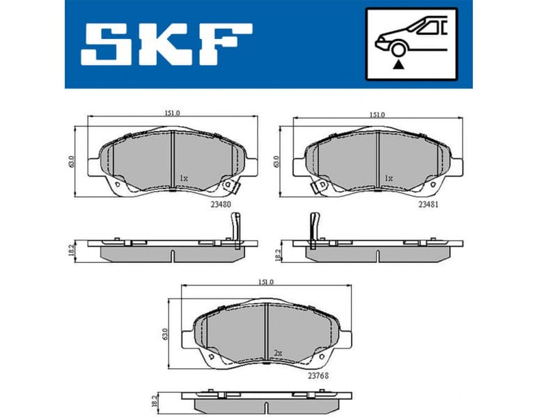 Brake pads front VKBP 80241 A
