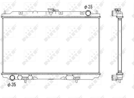 Radiator, engine cooling 53438
