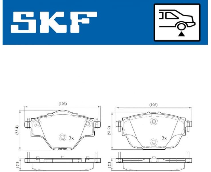 Brake pads rear VKBP 90094
