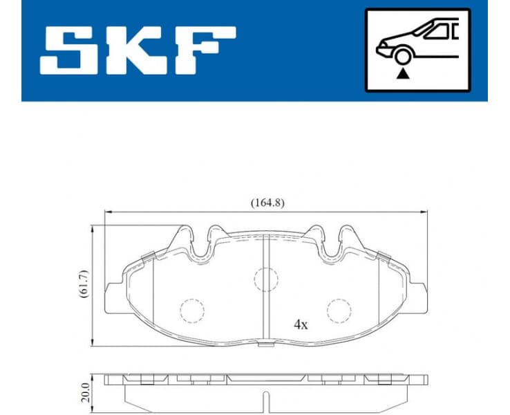 Brake Pad Set, disc brake VKBP80206E