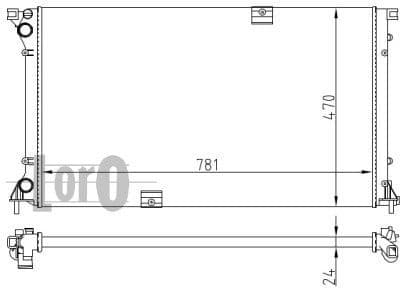 Radiator, engine cooling LORO 042-017-0027 - image 2