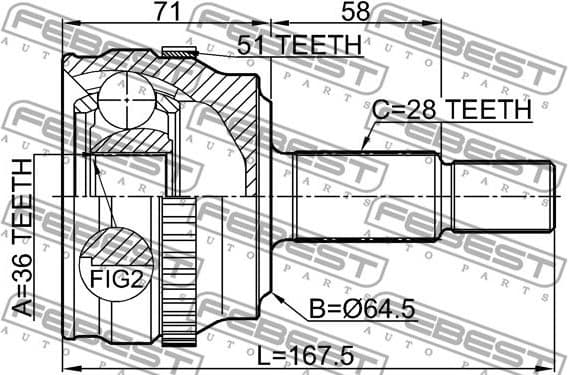 Joint Kit, drive shaft 2410-MASTA51 - image 2
