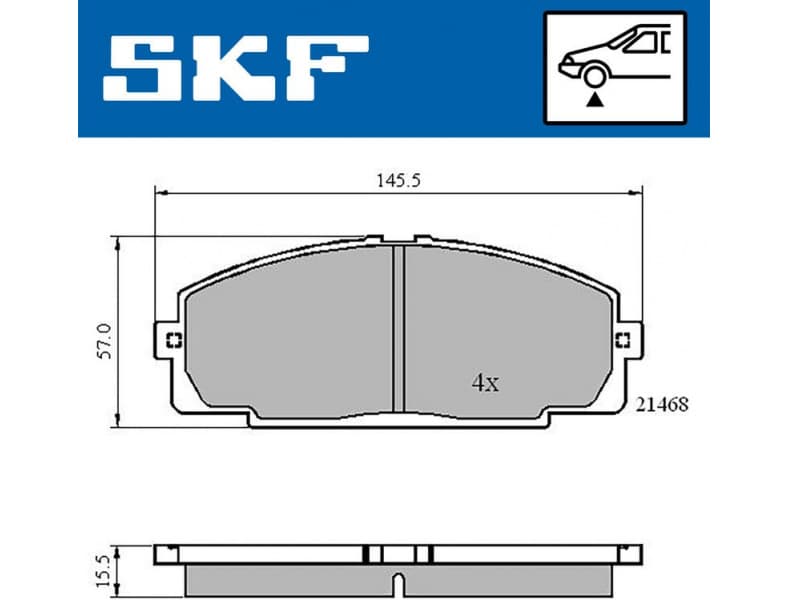 Brake Pad Set, disc brake VKBP80462