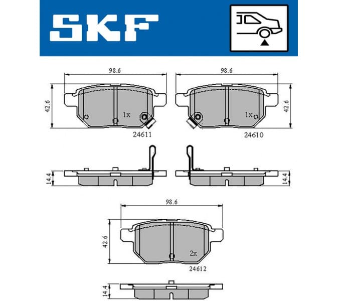 Brake Pad Set, disc brake VKBP90282A