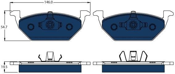 Brake Pad Set, disc brake ELECTRIC BLUE GDB1984BTE - image 2