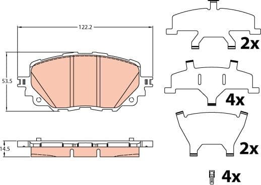 Brake Pad Set, disc brake GDB2200 - image 2