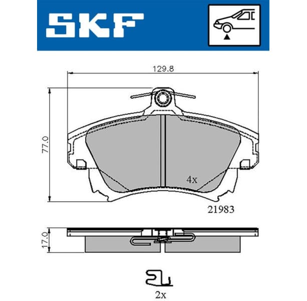 Brake Pad Set, disc brake VKBP80404A