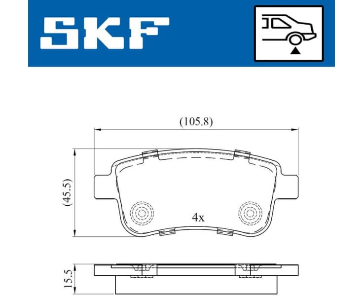 Brake pads rear VKBP 90058