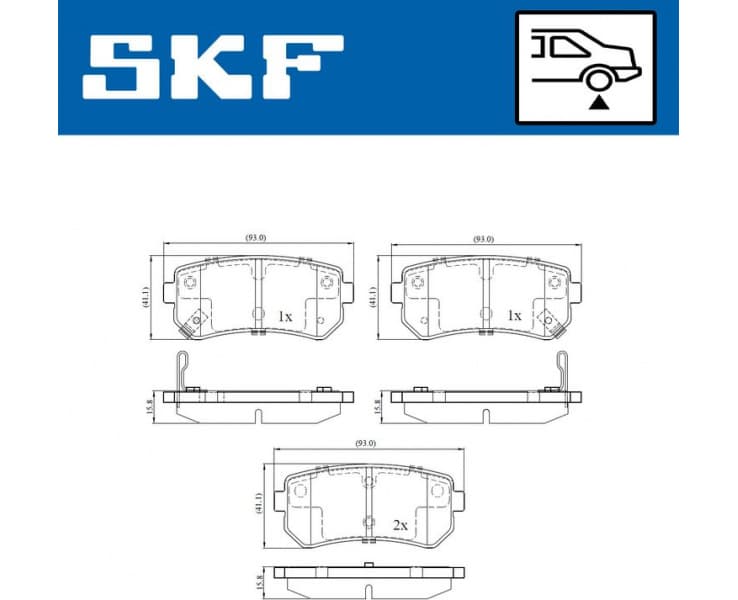 Brake pads rear VKBP 90054 A