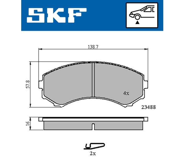 Brake Pad Set, disc brake VKBP80252A