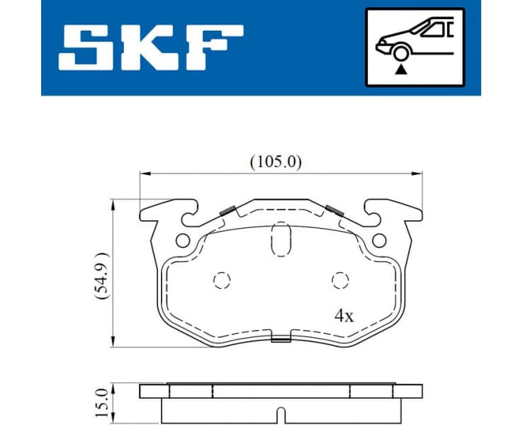 Brake Pad Set, disc brake VKBP80387E