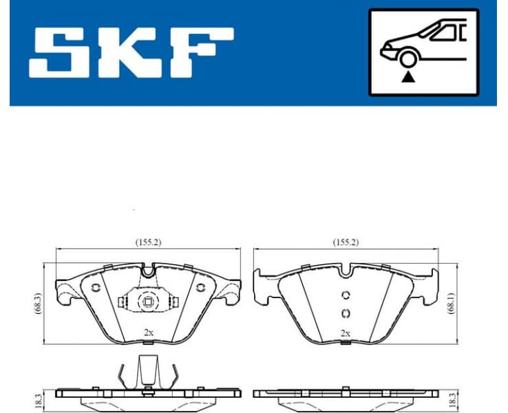 Brake pads front VKBP 80444