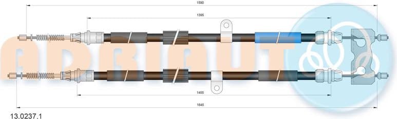 Cable Pull, parking brake 13.0237.1