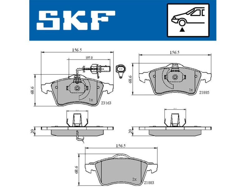 Brake Pad Set, disc brake VKBP80573E