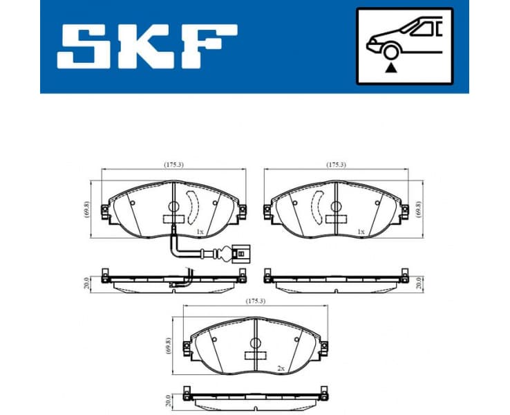 Brake pads front VKBP 80179 E