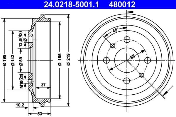 Brake Drum 24.0218-5001.1