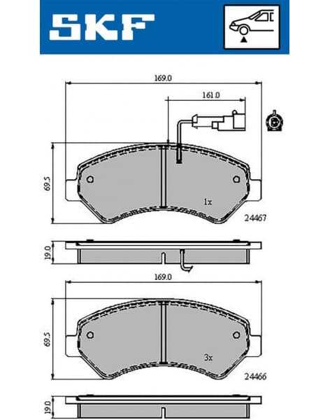 Brake pads front VKBP 80210 E