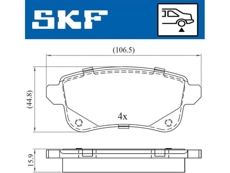 Brake Pad Set, disc brake VKBP90134